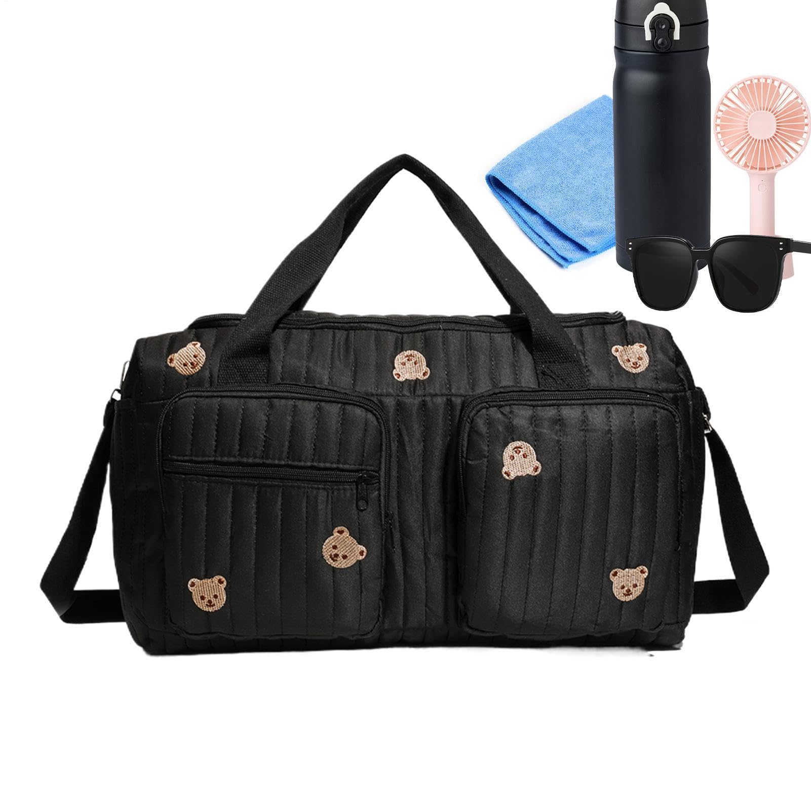 Bonita bolsa de pañales con múltiples bolsillos