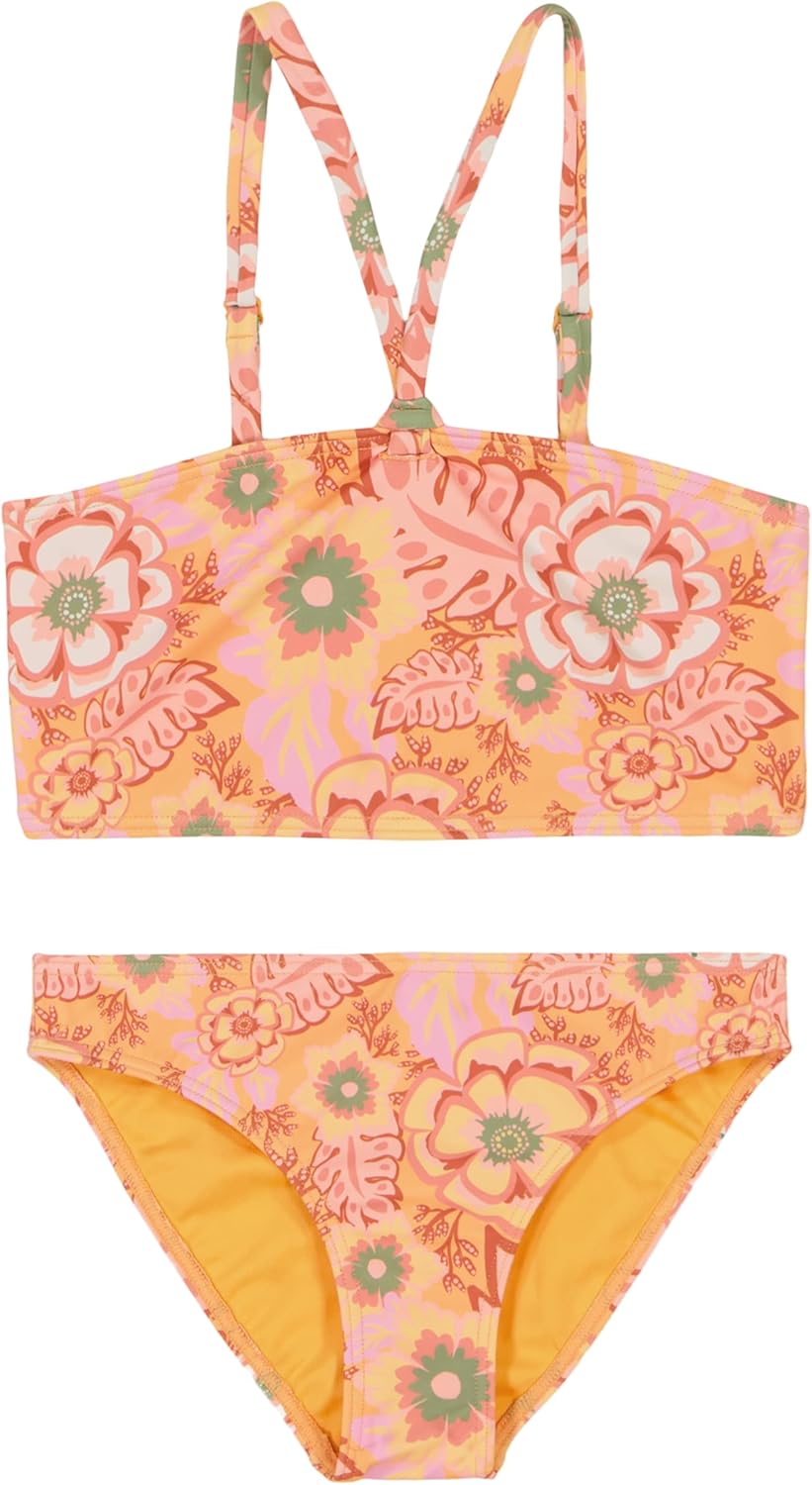 Roxy Girls' Two-Piece Bikini Swimsuit Set, UPF 50+ Sun Protection, Quick-Dry... - Picture 8 of 44