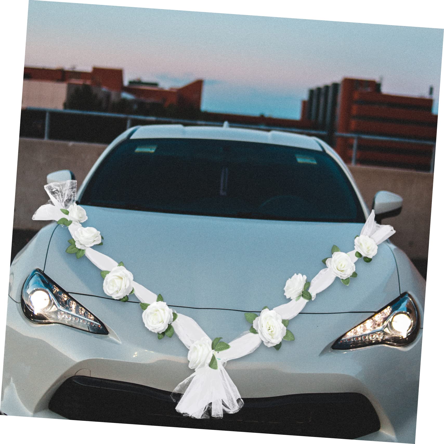 IMIKEYA 2 Sätze Hochzeit Autogürtel Boho-Hochzeitsdekoration Strauß Hochzeit werfen hochzeitsdeko für Auto Hochzeitsauto Dekoration Autodeko Rose Hochzeitsautoverzierung Hochzeitsauto Prop