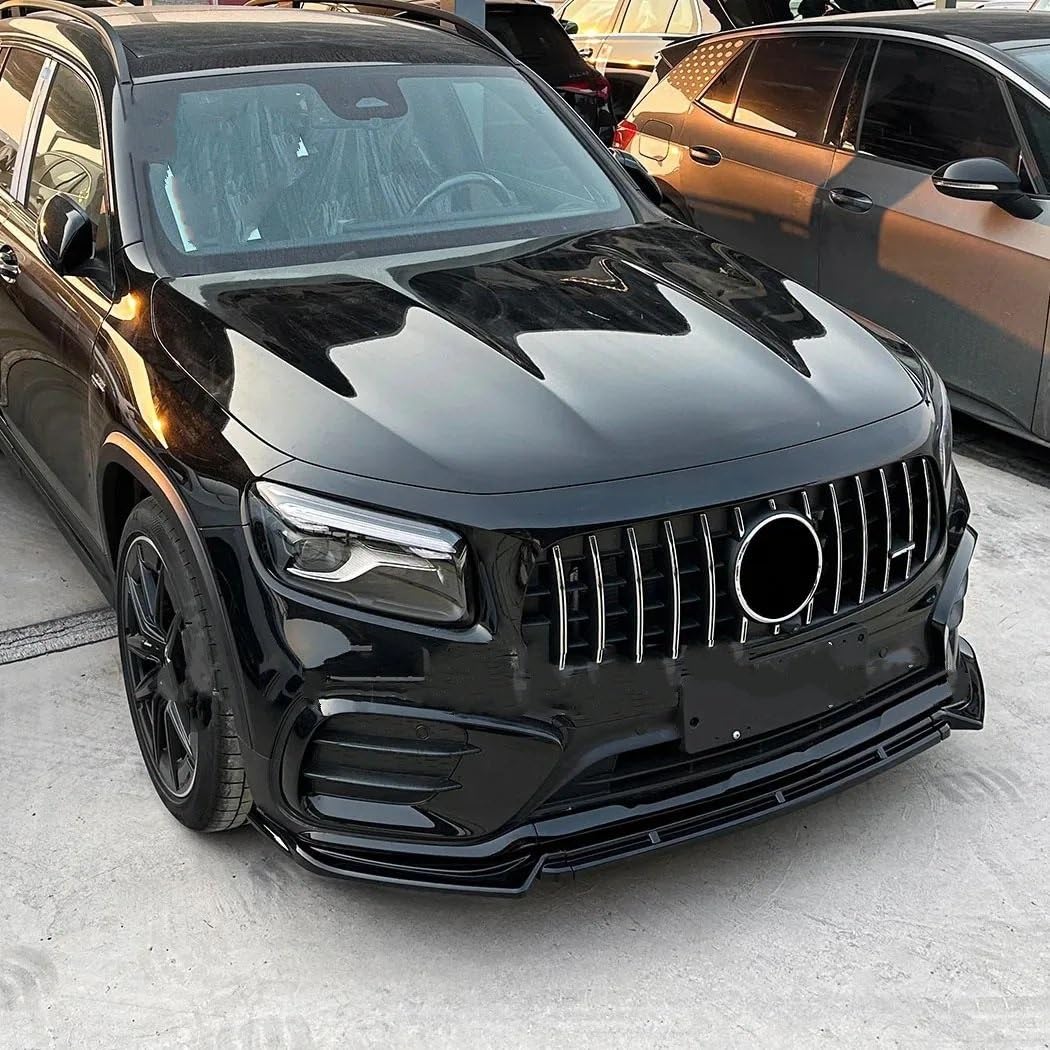 Przedni zderzak przedniego zderzaka Pasuje Do Benz GLB X247 GLB220 GLB35 AMG 2024 + Dokładka Przedniego Zderzaka Samochodu Przedni Zderzak Łopata Spoiler Zewnętrzne Zestawy Karoserii(Carbon Look)