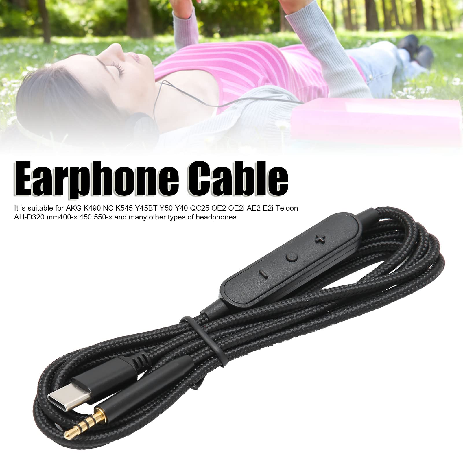Câble Audio 3.5mm De Remplacement - Pour Casques AKG Y40, Y45, Y50, K490...