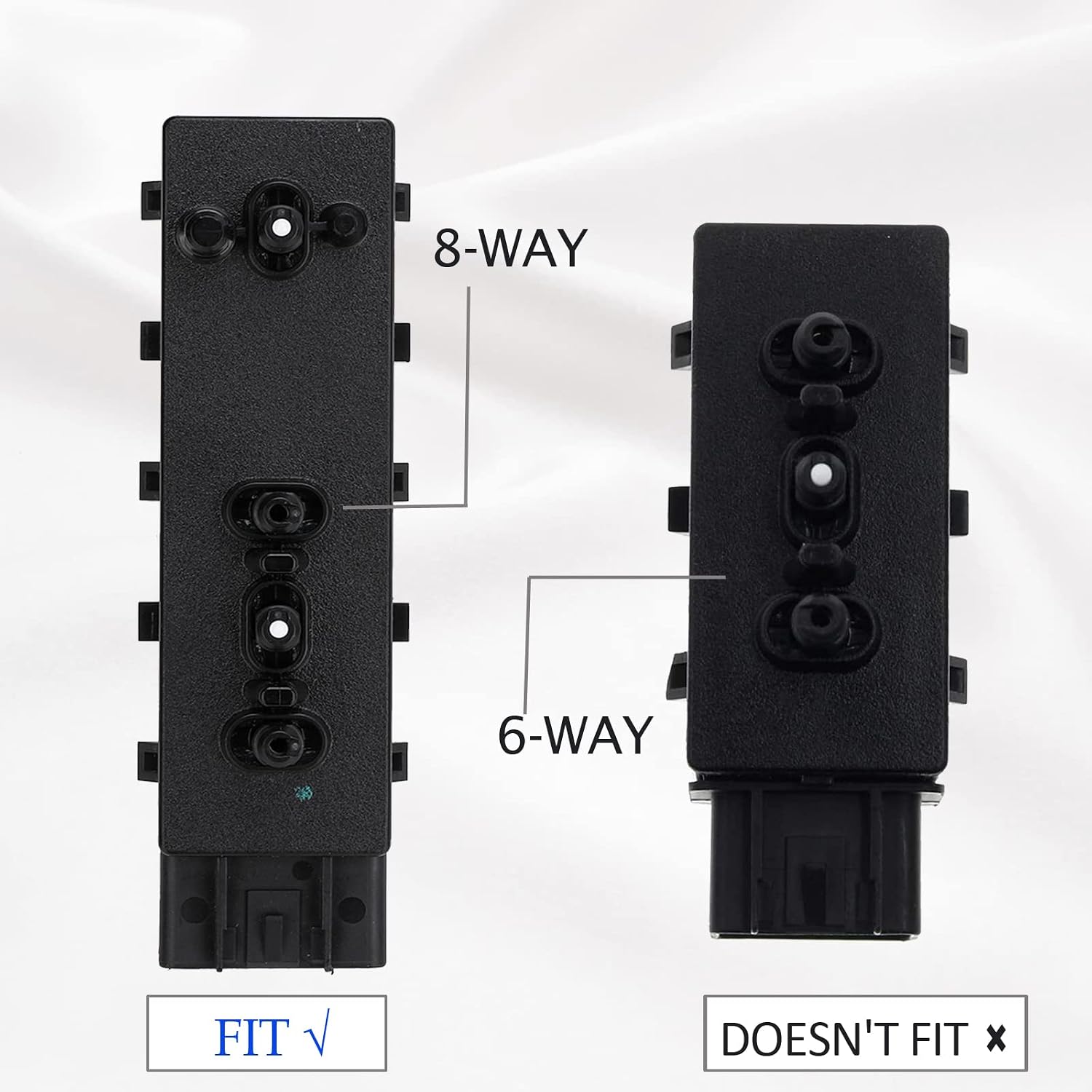 Power Seat Switch Front Passenger Side 8 Way Adjust Switch Compatible with 2007-2013 Buick Cadillac Chevy GMC - CTS, DTS, Escalade, Silverado, Tahoe, Sierra, Yukon - Replaces 12451498 25974715 PSW148