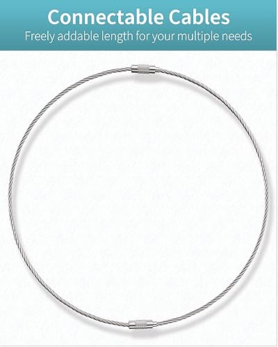 Miniatura 7 de Pawfly Llavero de alambre de 5 pulgadas10 pulgadas, soporte grande de acero inoxidable, 2050100 unidades