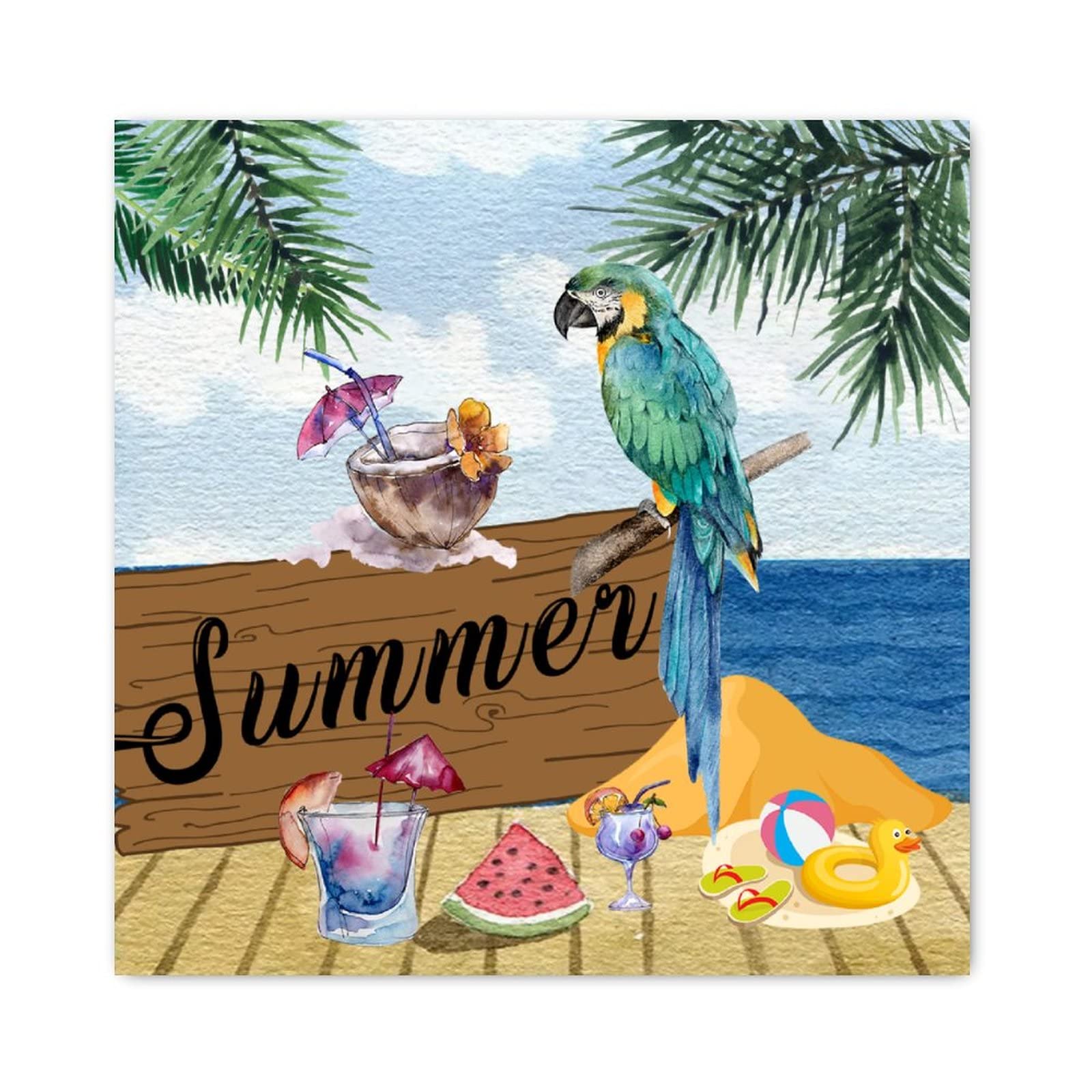 Pancarte en bois cocktail 30x30 cm pour décoration murale de cuisine