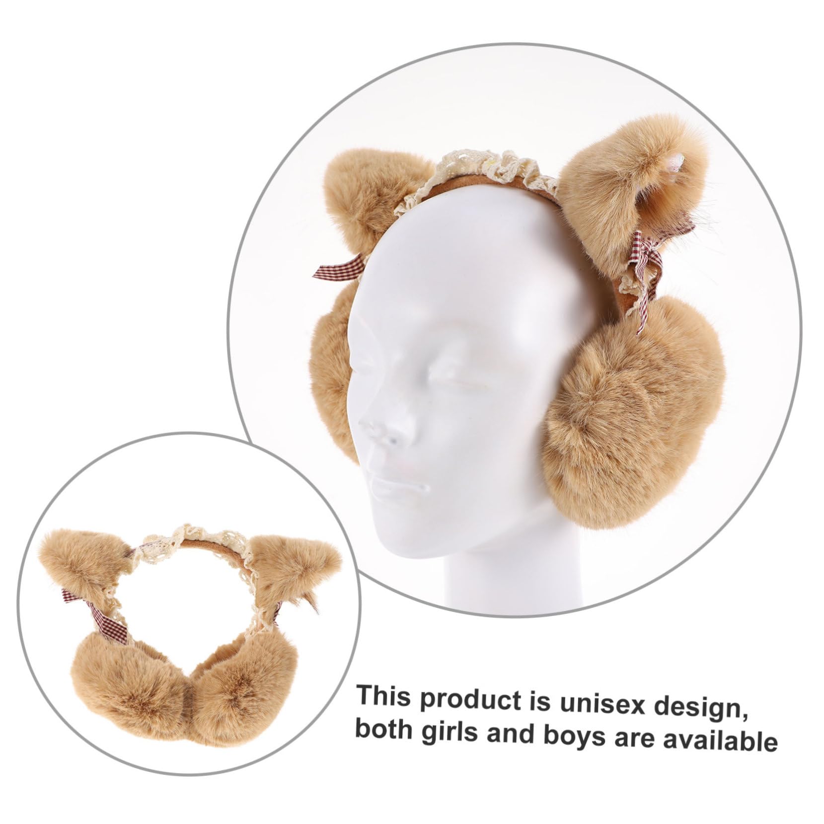 3piezas Orejeras De Invierno Para Mujer Protección Auditiva De Poliester Earmuffs Plegables y Ligeras Diseño Elegante Accesorio Para Mantener El Calor