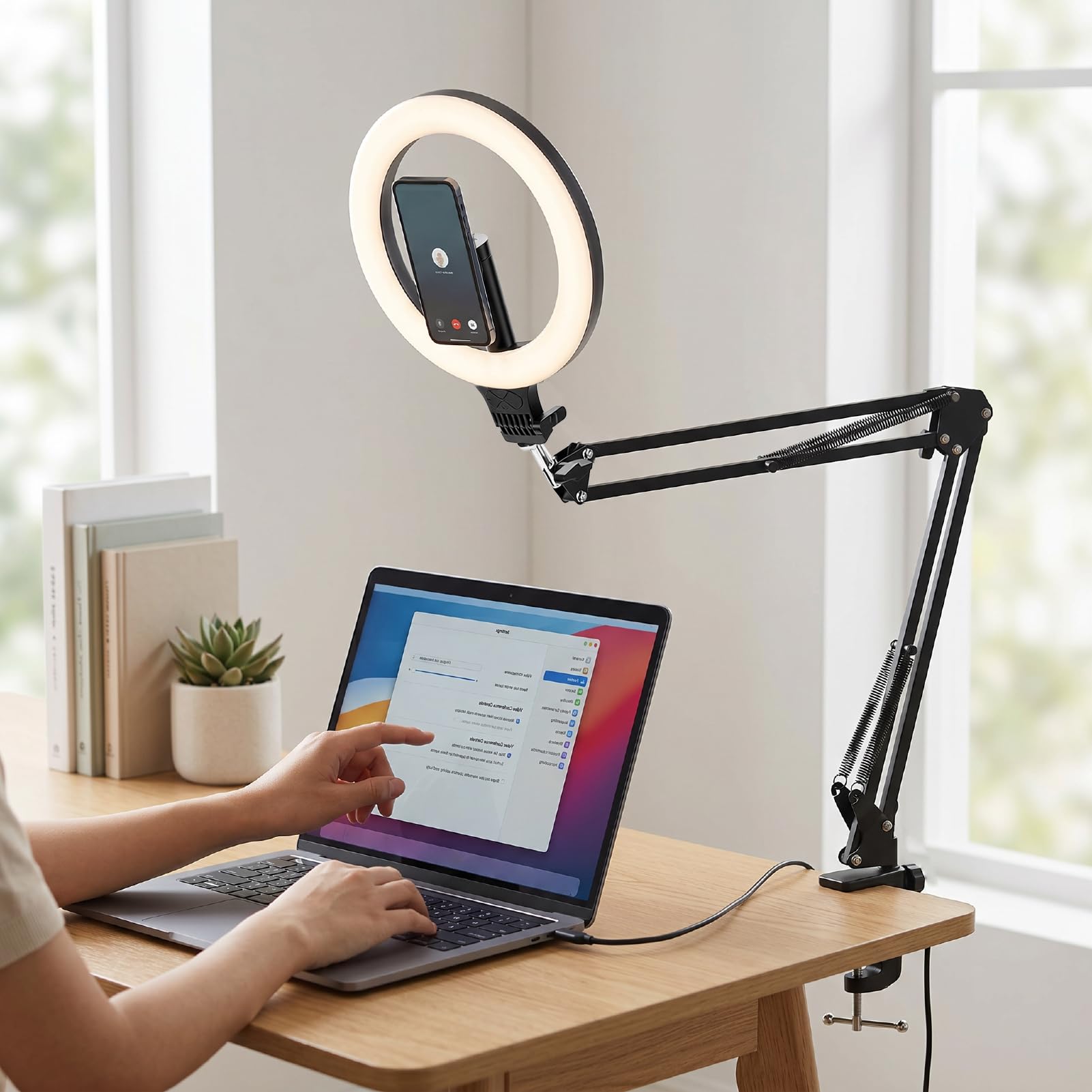 Irfora Anneaux Lumineux Magnétiques Réglables de 10 Pouces avec 120 LED pour la Photographie et Le Maquillage, Conception Pliable et Portable, 3000K-6500K
