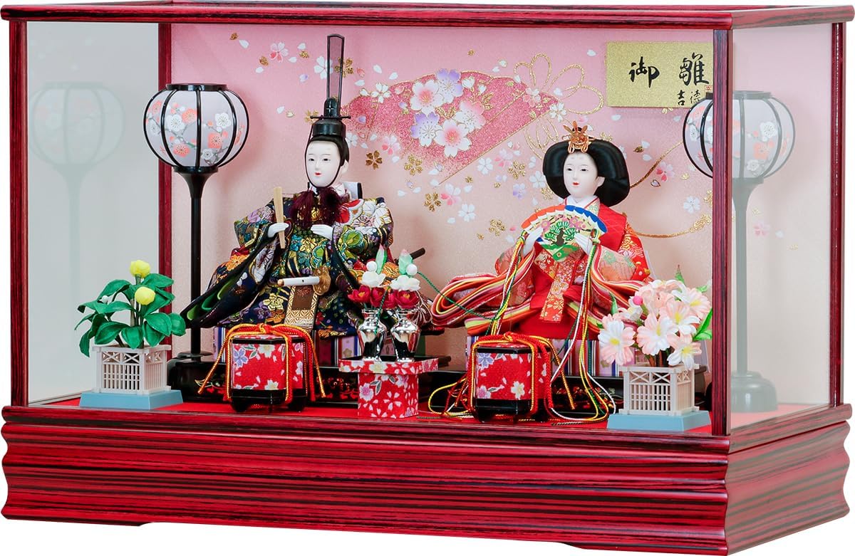 雛人形 吉徳 ひな人形 三五親王 ガラスケース飾り 親王飾ケース ケース