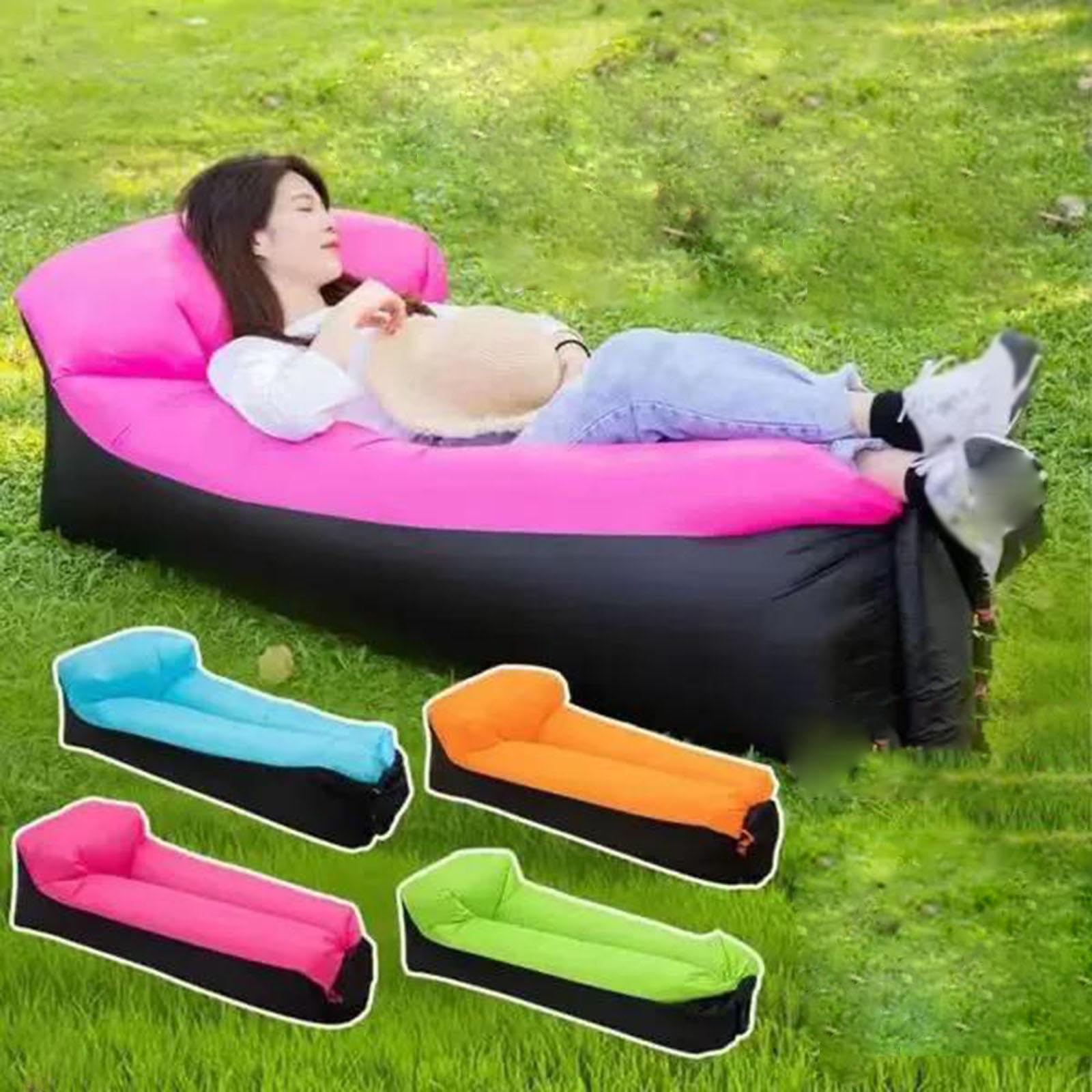 MERISHOPP Inflatable Lounger Trendy Inflatable Chair for Adults & Kids Beach Traveling Violet-image-21