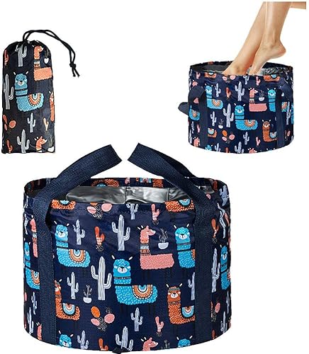 Cuenca de baño de pies, portátil, plegable, para viajes, bañera de pies plegable, cubo para lavar los pies para acampar