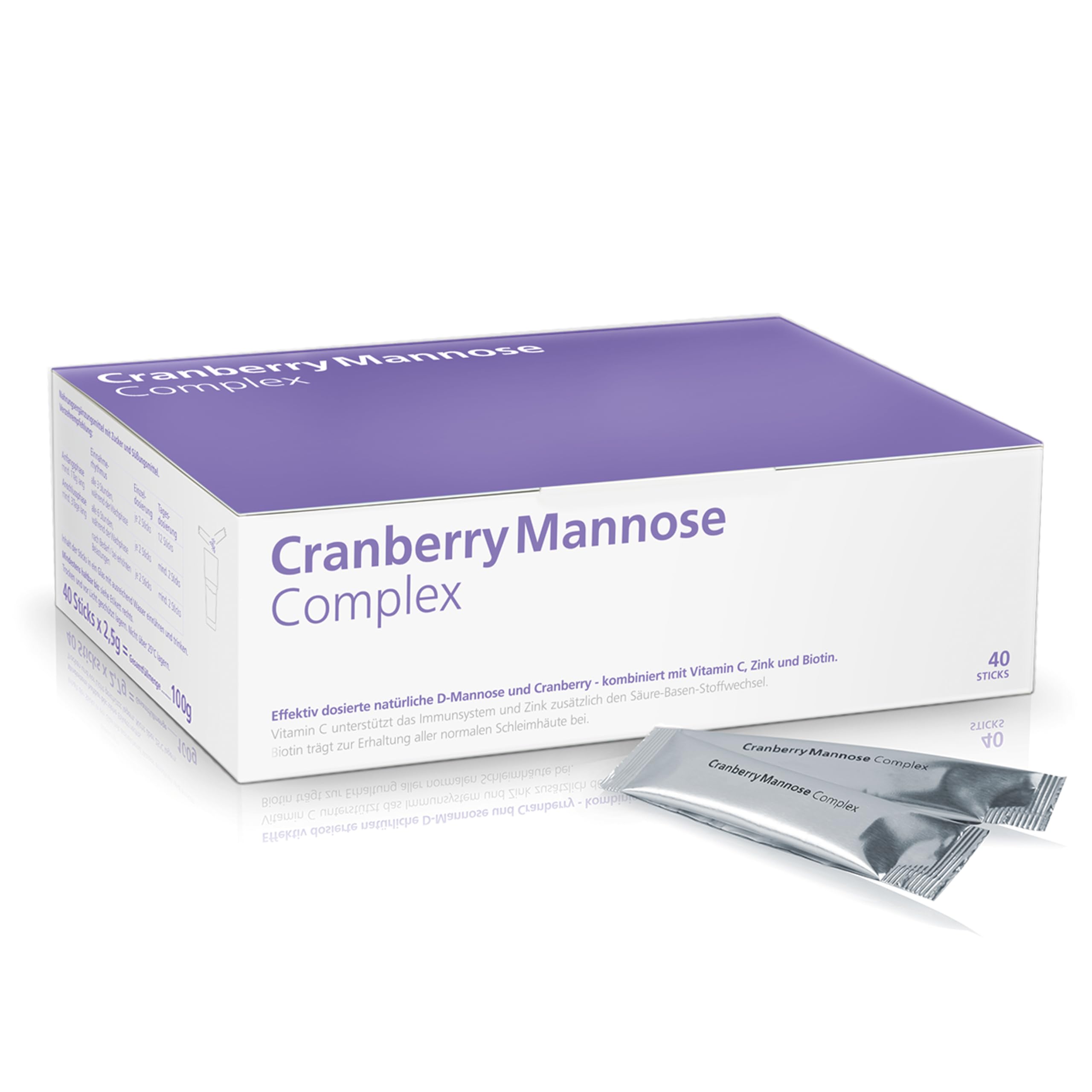 Cranberry Mannose Complex – Hochdosiertes D-Mannose Pulver mit Cranberry, Zink, Biotin und Vitamin C