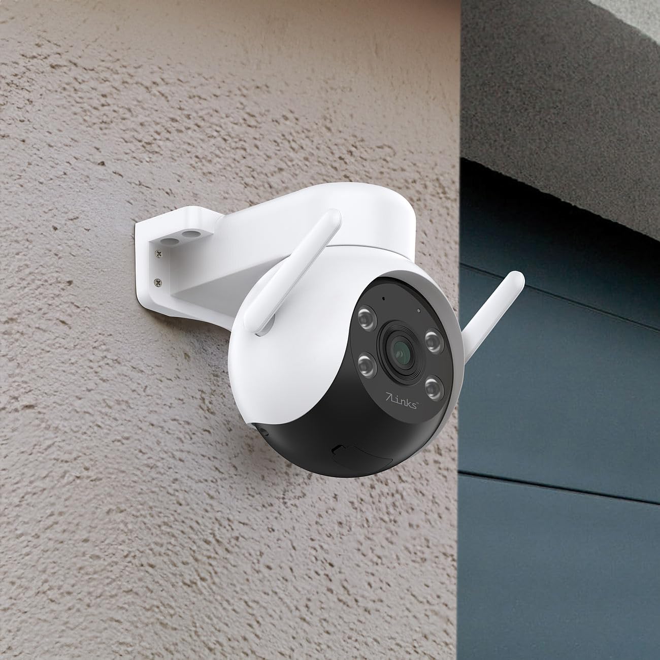 7links WLAN Cam: 2er-Set WLAN-Pan-Tilt-Outdoor-Kameras mit 2K, Nachtsicht, IP65 (Outdoor Kamera, Überwachungskamera Akku, Akku)