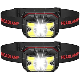 2 Pack Headlamp - Super Bright Rechargeable Flashlight, Fathers Day Fishing Gear Headlights 8 Modes with USB-C Fast Charge, IPX4 Waterproof Motion for Camping Essentials Hiking Home Emergency - Amazon product rated Grade A