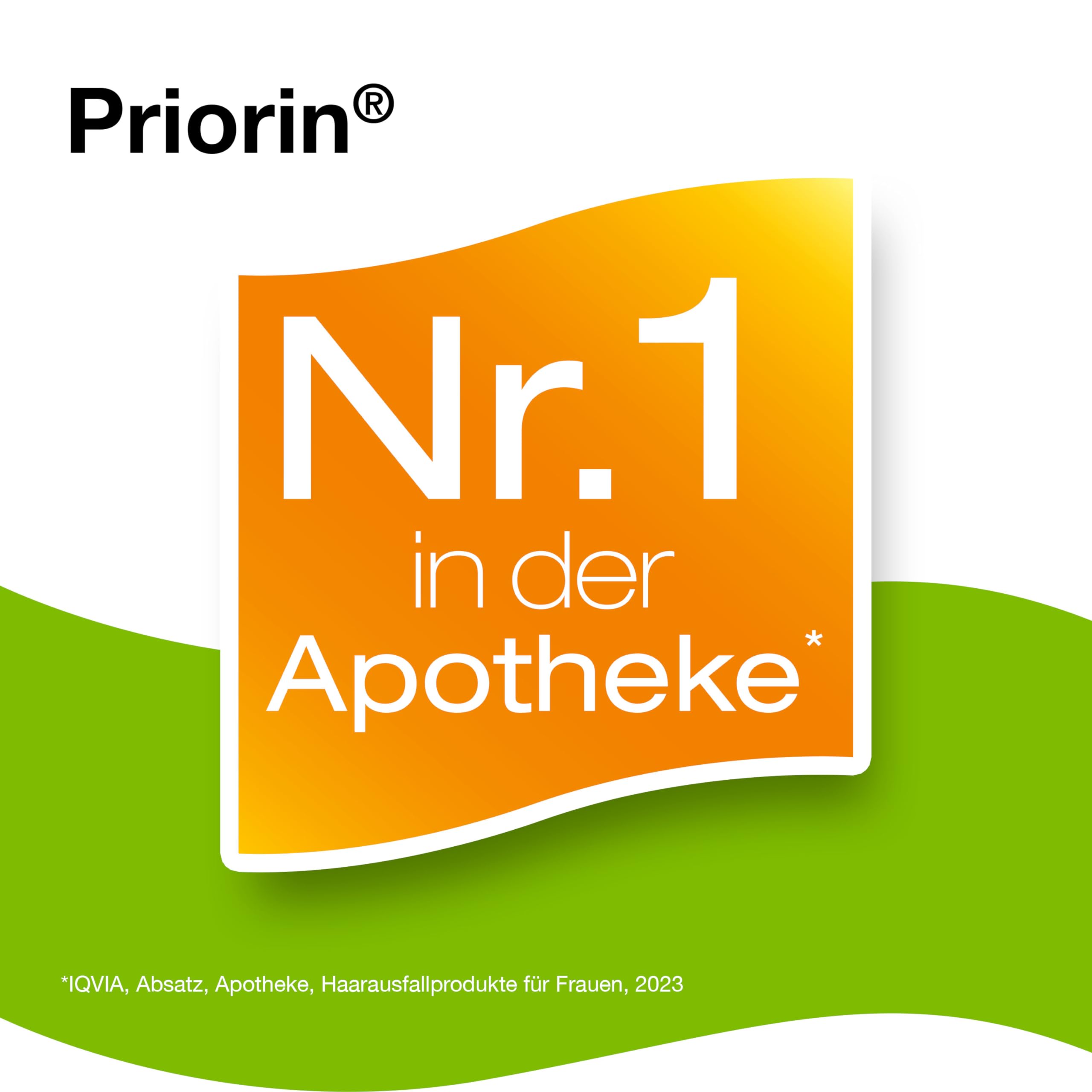Priorin Kapseln | Haarausfall bei Frauen | volleres und kräftigeres Haar | nährstoffreich: Hirseextrakt, Vitamin B5 und Cystin | 30 Stück