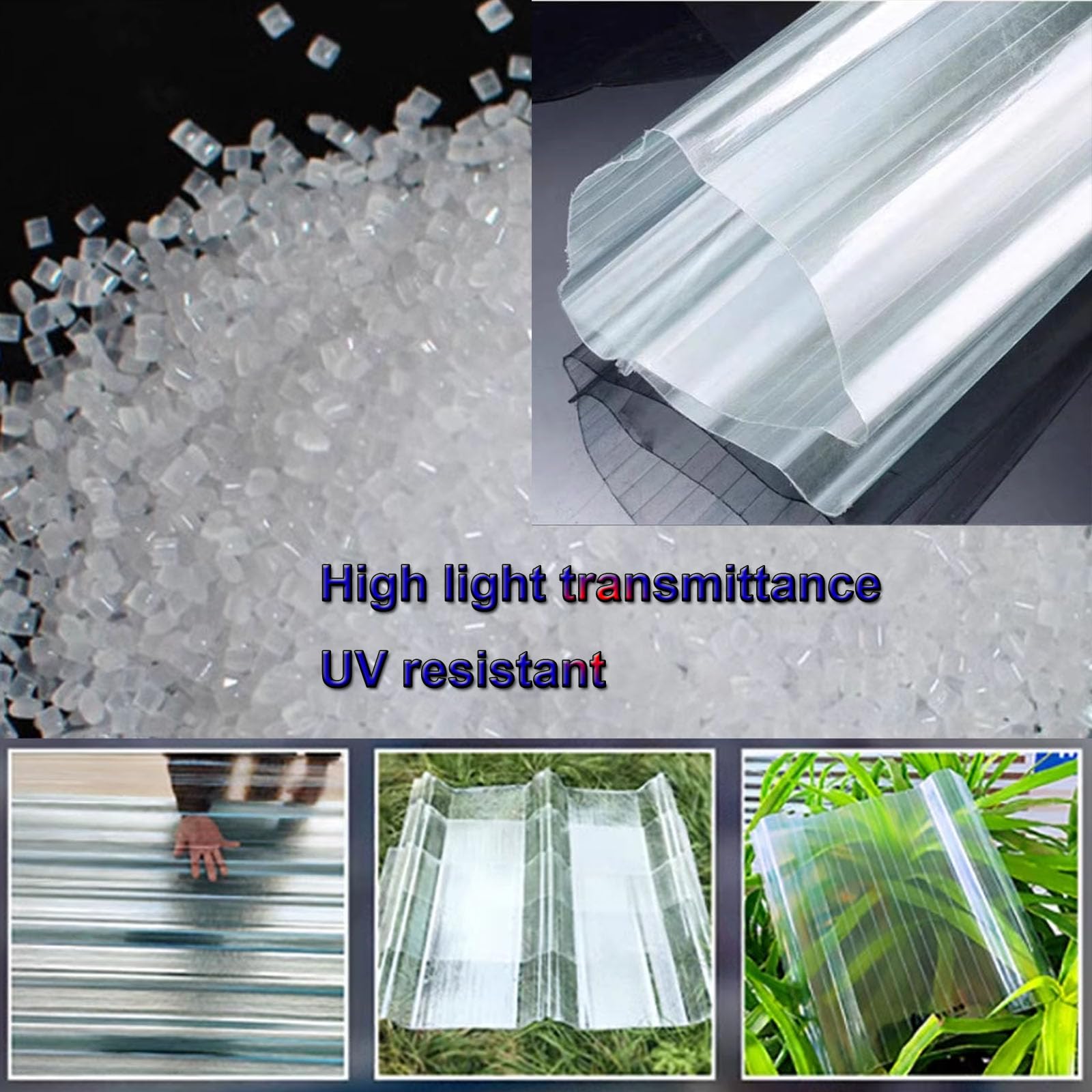 Hojas De Techo Corrugado, Planchas Transparentes Tejados De 1 Mm De Espesor, Placa De Iluminación Natural De Fibra De Vidrio, Placa Ondulada Anti-UV Para Uso En Exteriores (0.9×1.7m/35×67in)