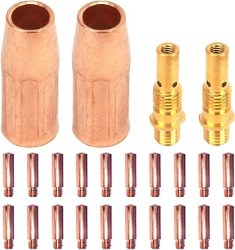 Mig Welding gun accessory11-30 0.030" kit for Forney 140 FC-i Mig gun 20pcs Contact Tips 11-30 0.030" + 2pcs gas nozzles 21-50F + 2pcs 35-50 welding diffuse