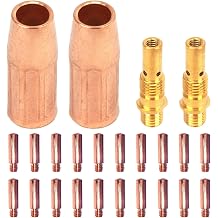 Mig Welding gun accessory11-35 0.035" kit for Forney 140 FC-i Mig gun 20pcs Contact Tips 11-30 0.030" + 2pcs gas nozzles 21-50F + 2pcs 35-50 welding diffuse