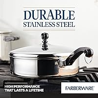 Vista 15 de Farberware Classic Series - Cazo de acero inoxidable, 1 litro, Tapa coladora