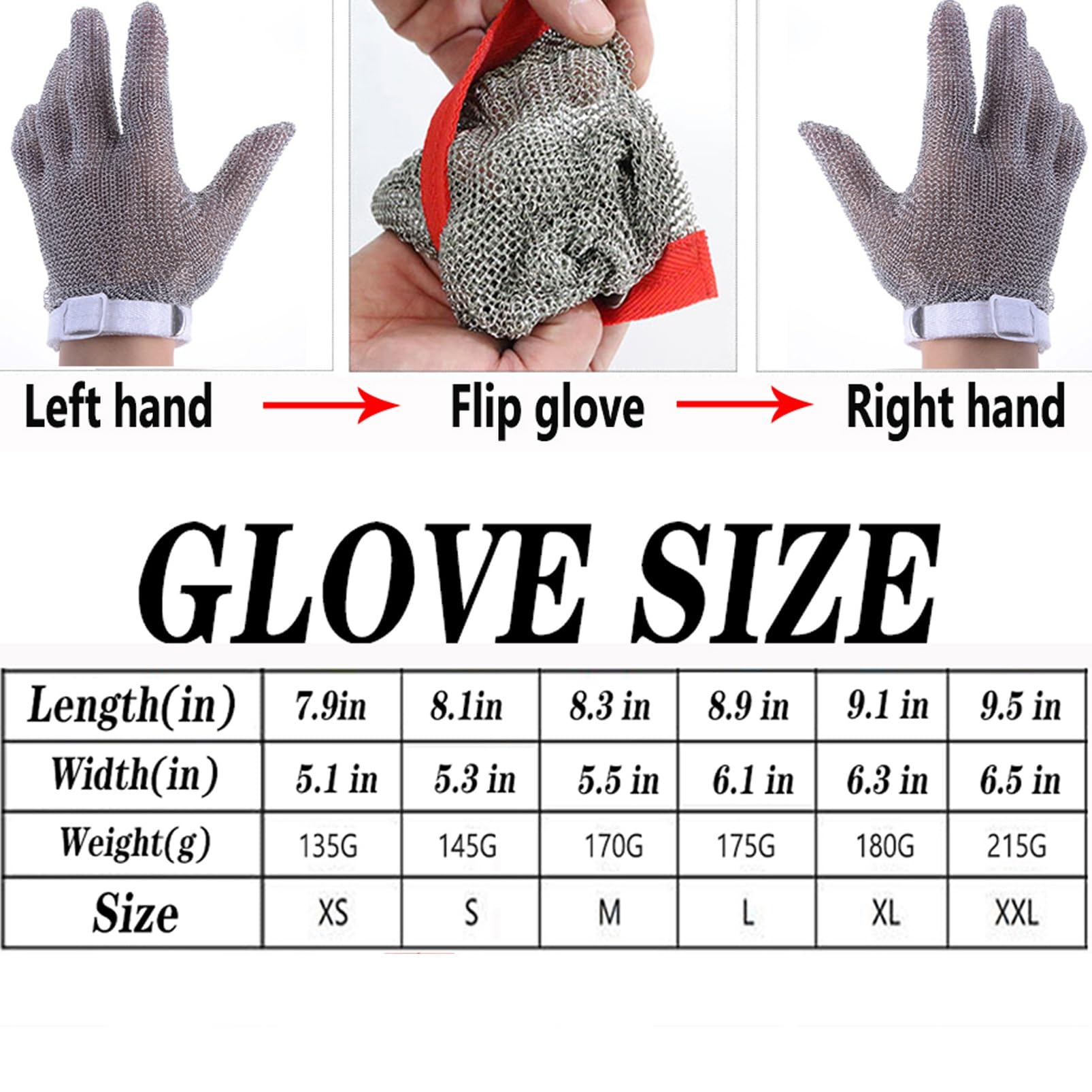 Guantes de Trabajo Anticorte 2 Guantes De Mandolina Anticorte For Sierra De Escritorio, Guantes De Trabajo De Seguridad De Acero Inoxidable Con Pulsera De Nailon Ajustable(XS)