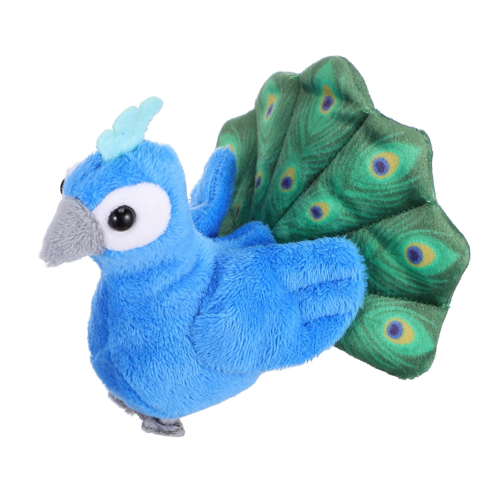 Hemobllo Marionnette à Doigts Mini Paon en Peluche Bleue pour Garçon et Filles, Jouet Collectible et Accessoire de Conte, pour Activités en Déplacement