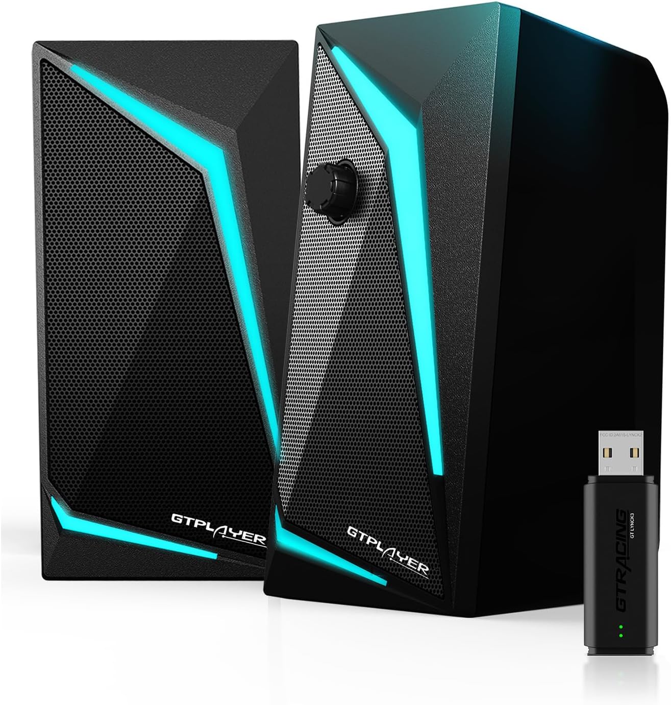 GTPLAYER Computer Speakers, USB Powered RGB Gaming Speakers, Bluetooth for Desktop, PC, Laptop, Tablets and GT Family Music Gaming Chair