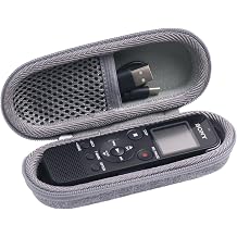 Hard Protective Travel Case Replacement, Compatible with Sony ICD-PX370 / 470 / UX570 / Compatible with EVIDA 128GB / Compatible with Aiworth 136GB Digital Voice Recorder,Gray