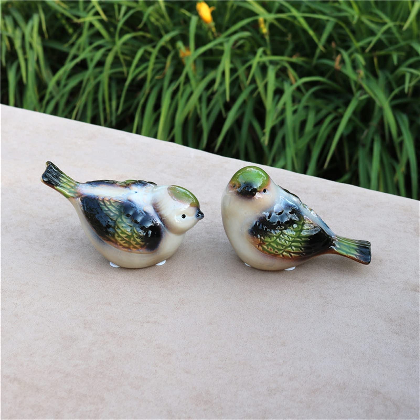 2 pc. Porcelanowa para Ptak Figurka Ceramiczna Birdie Miniaturowa Dekoracja Rzemiosła Ornament Walentynki Prezent Dla Ślubnych Favor Desktop Statue