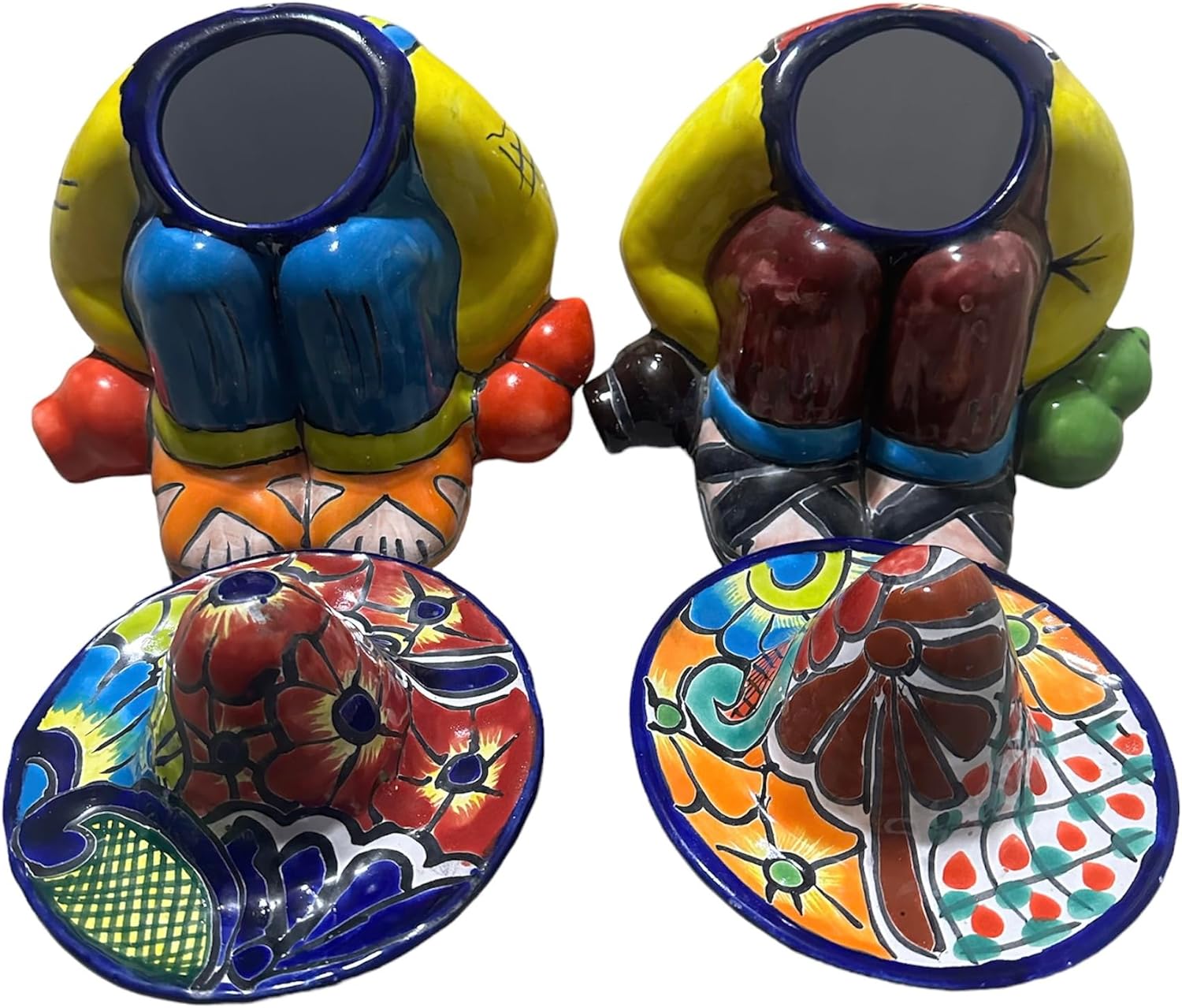 Handcrafted Talavera Canister | Mexican Pottery Sleeping Ponchito Man | Multicolored Siesta Man | Kitchen Storage, Cookie Jar