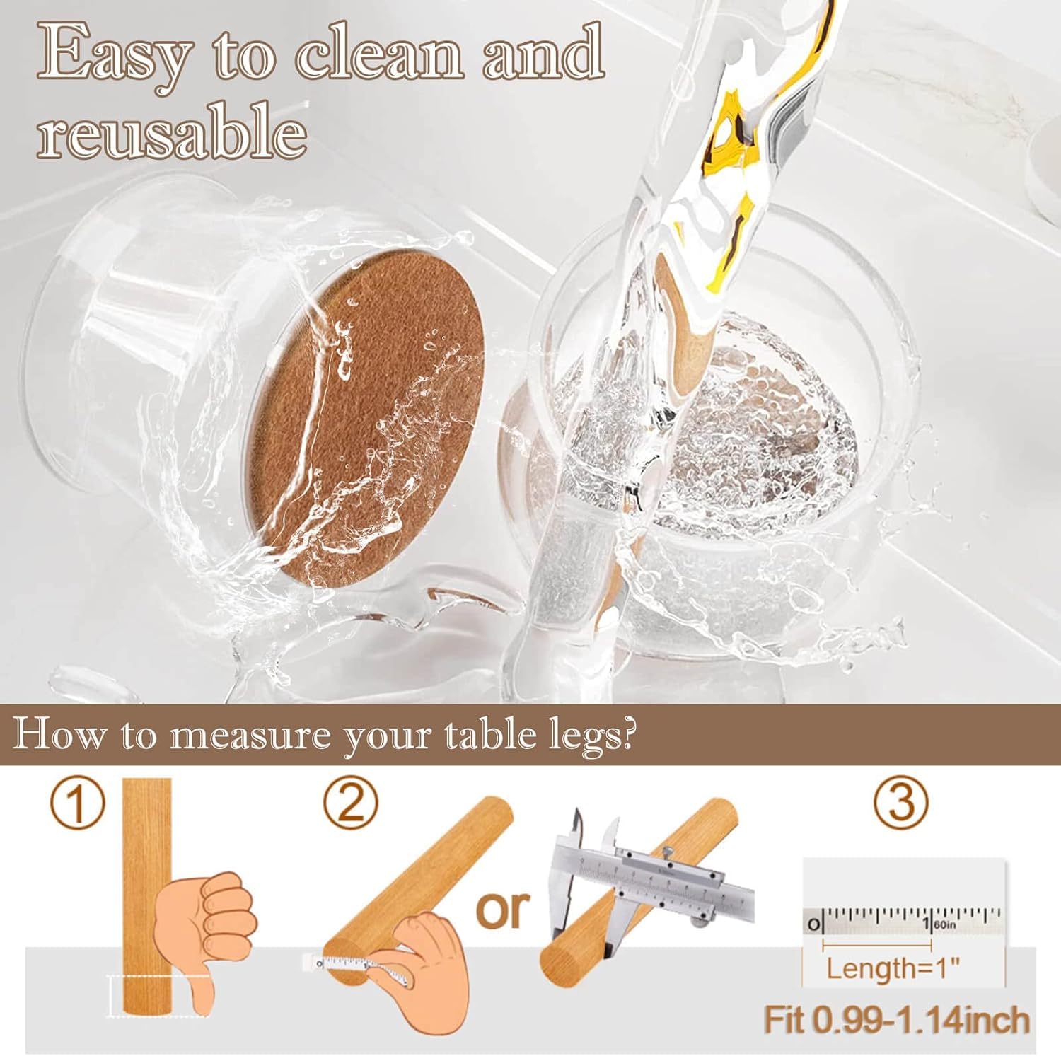 20-Pack Silicone Chair Leg Protectors | Universal Floor Savers For Hardwood & Tile