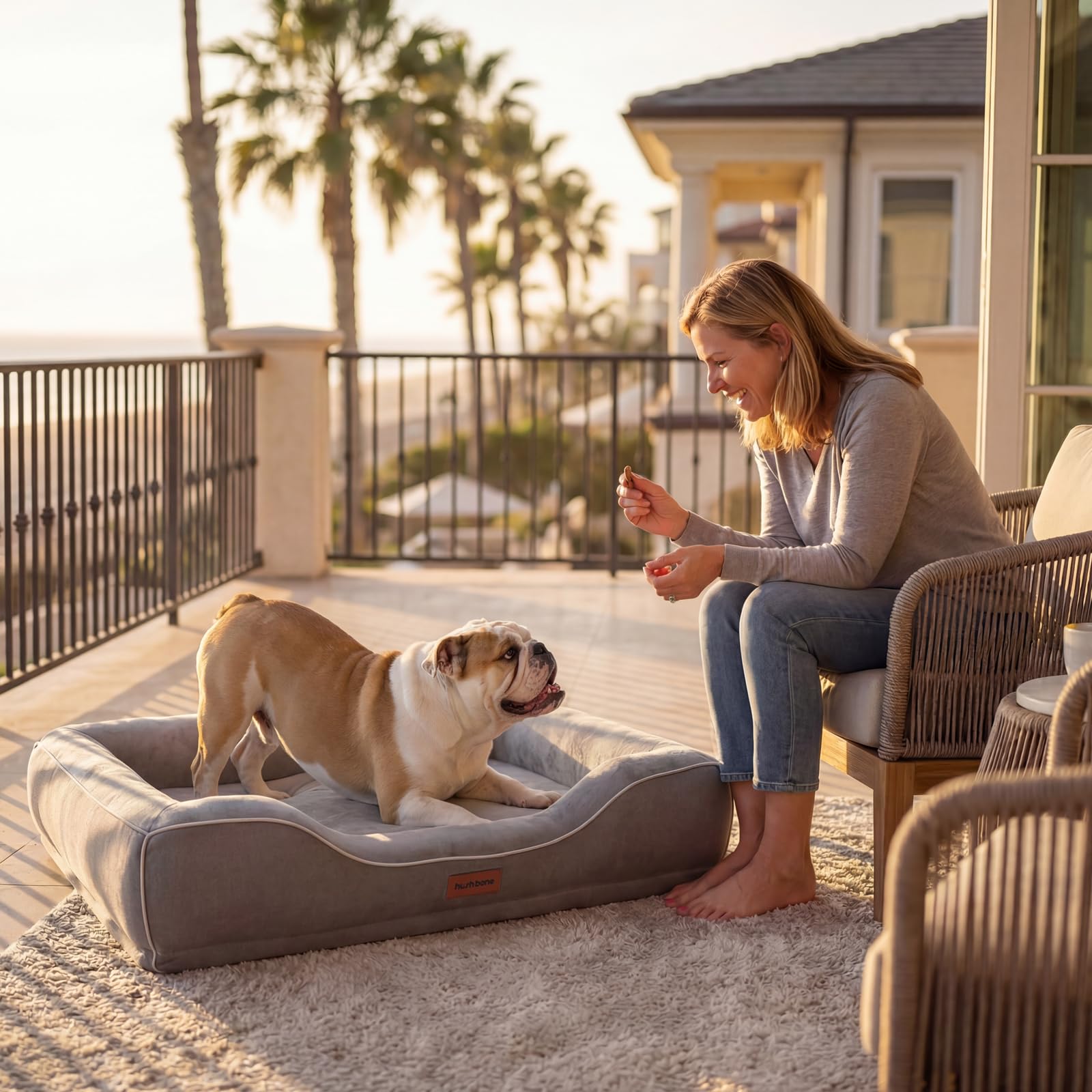 Orthopedic Cooling Dog Bed for Medium Large Dogs,Rectangle Sofa Bed with Cool Gel Memory Foam & Egg Crate Foam,Waterproof Removable Washable Cover, Ideal for Senior Pets,Grey - image 8