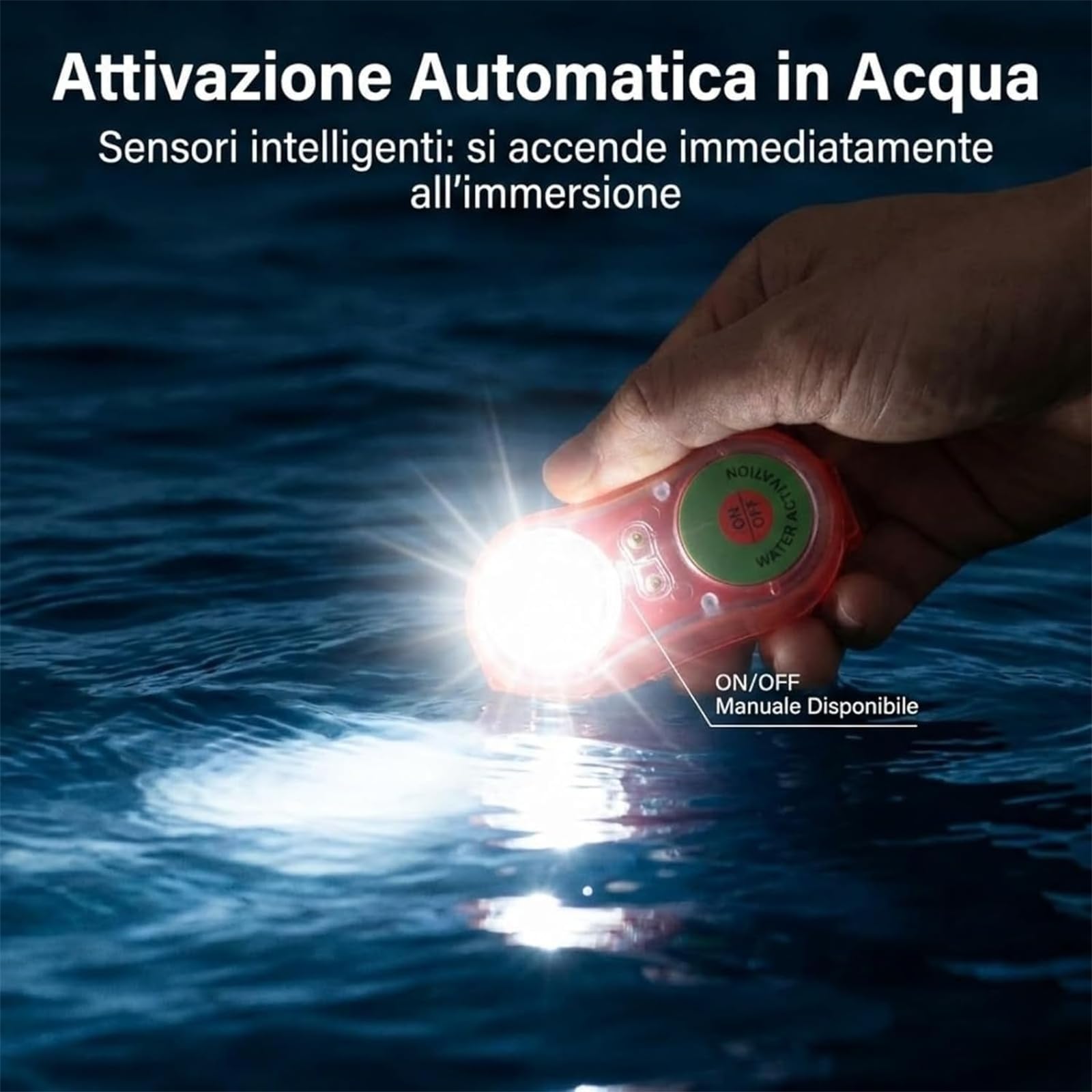 4 giubbotti di salvataggio, luci a LED, giubbotti di salvataggio lampeggianti per la sopravvivenza in acqua di emergenza