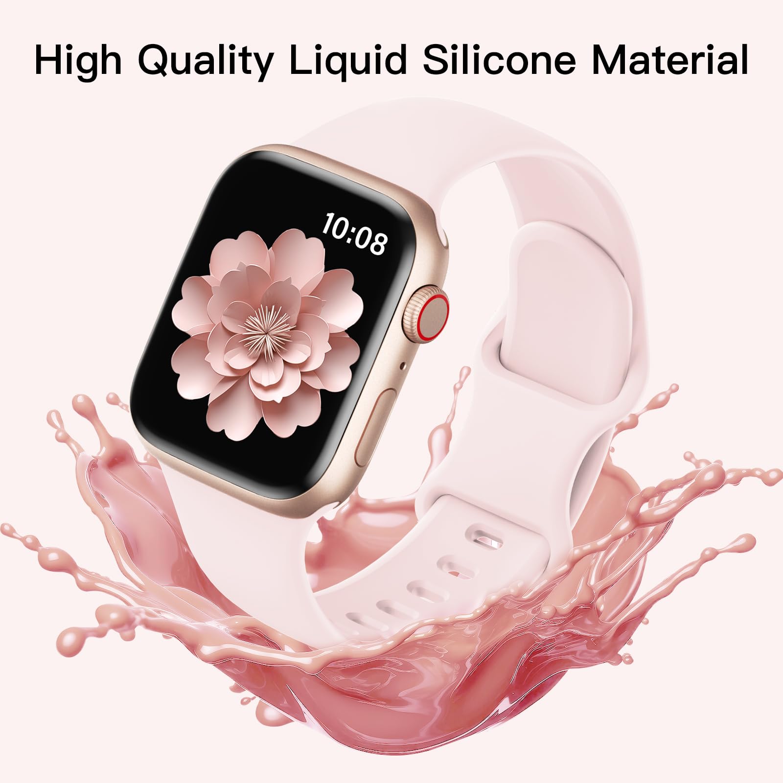 Higgs 6 Pezzi Cinturino Silicone Compatibile con Cinturino Apple Watch 40mm 41mm 38mm 42mm 44mm 45mm 46mm 49mm Donna Uomo, Cinturini Sportivo Silicone Morbido per iWatch Series SE 9 8 7 6 5 4 3 2 1