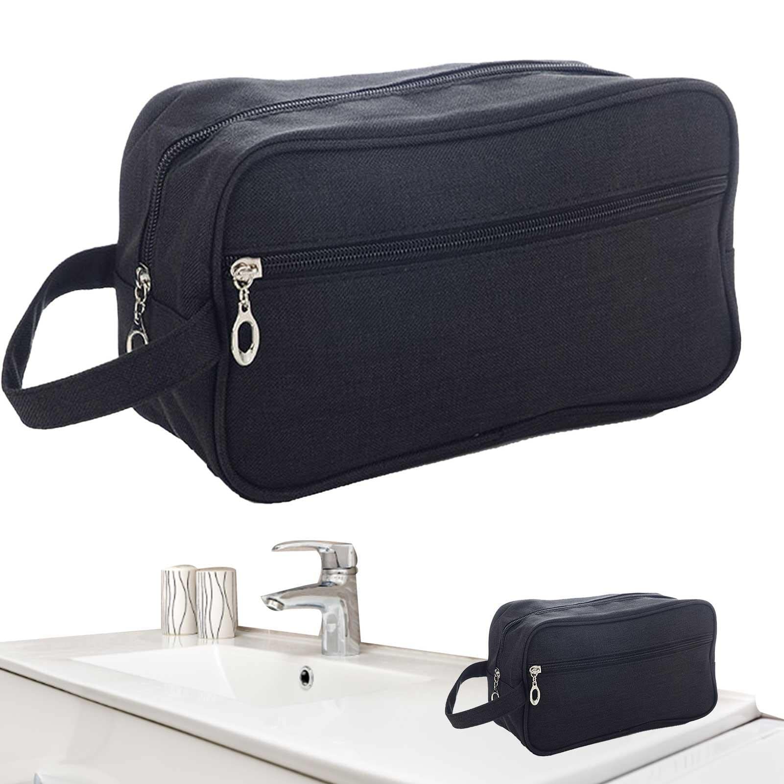 10 sacchetti da viaggio da uomo | borsa da toilette | impermeabile per uomo | borsa da viaggio portatile con manico per articoli da toeletta, borsa da barba con capacità per viagg