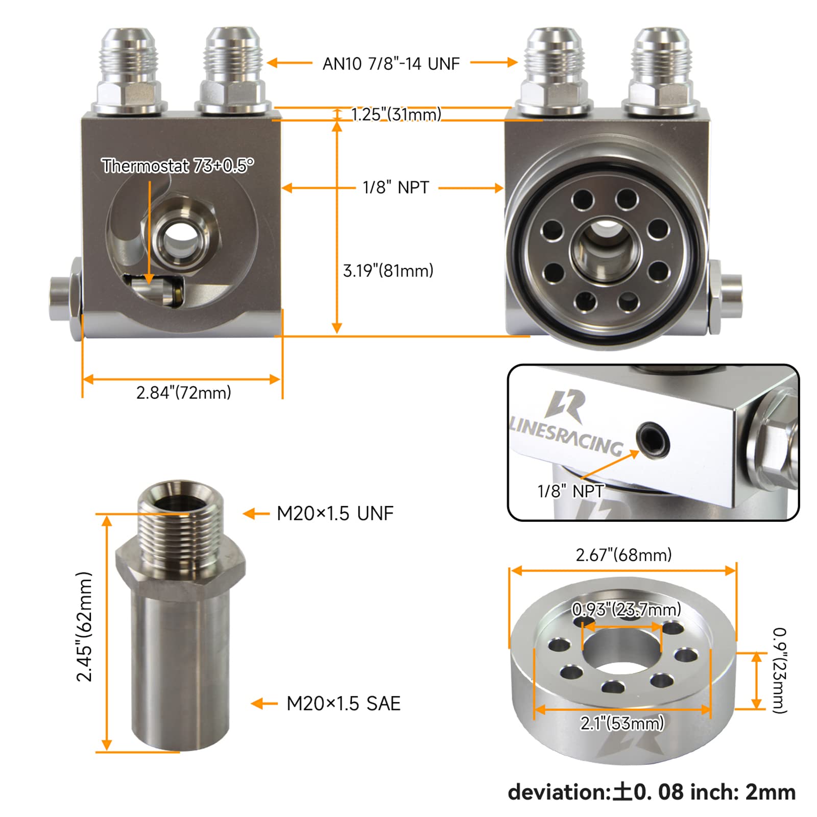 Amazon.com: PKSABB 16 Row Oil Cooler Kit, AN10 Transmission Engine