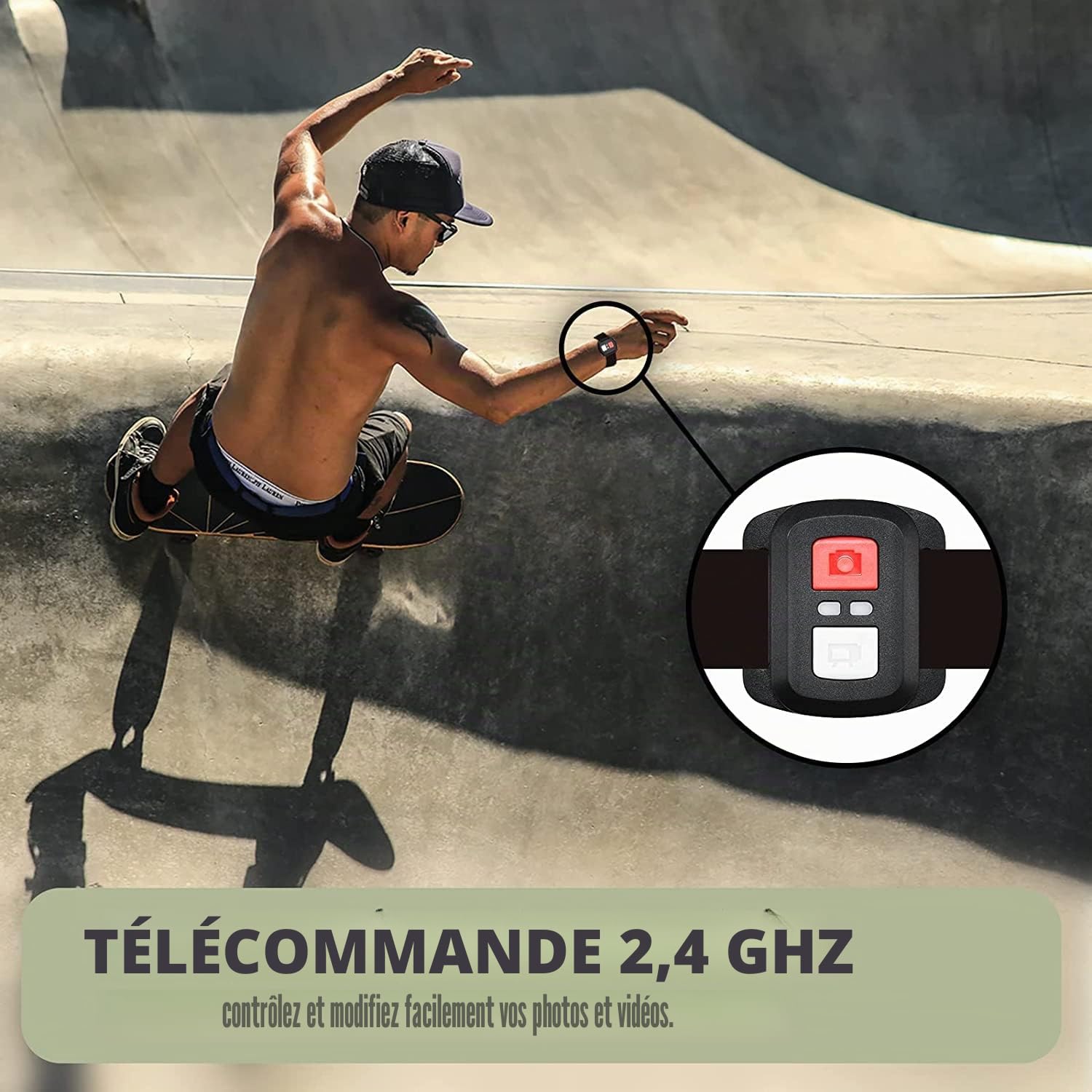 icefox Action Cam 4K Ultra HD 20MP Caméra sous-Marine étanche 40 m 170 degrés Ultra Grand Angle WiFi stabilisation Glace avec Double Batterie 1350 mAh Gris foncé