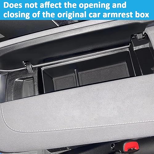 Miniatura 3 de Bandeja organizadora para consola central EQE compatible con Mercedes Benz EQE 350 350+ 500 2023 y EQS 400 450+ 580 2022 2023 caja de almacenamiento