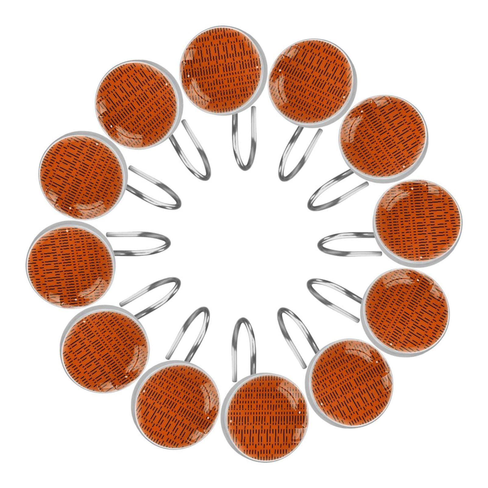 orange shower curtain rings