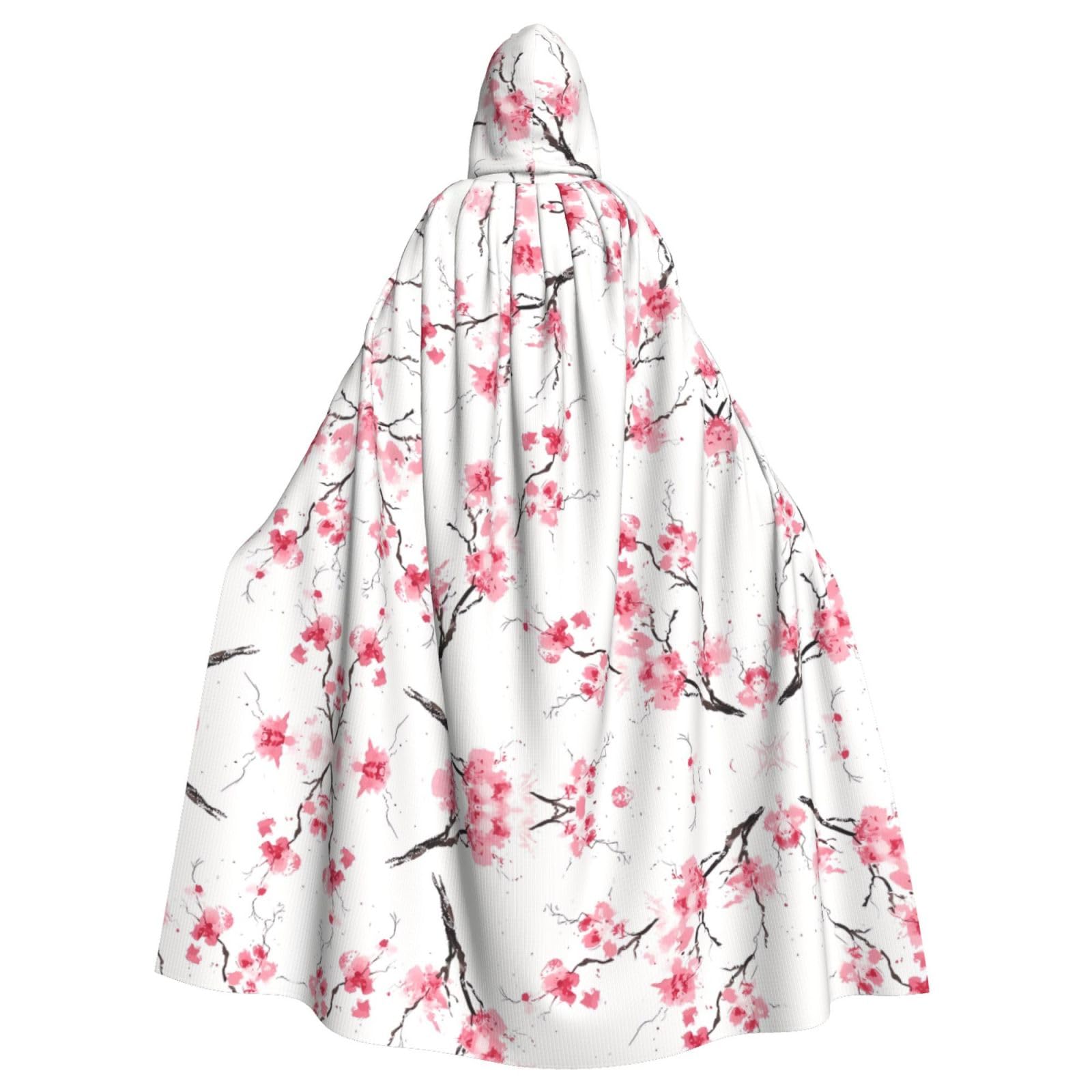 Capa con capucha sin cremallera con estampado floral para bailes de máscaras 8