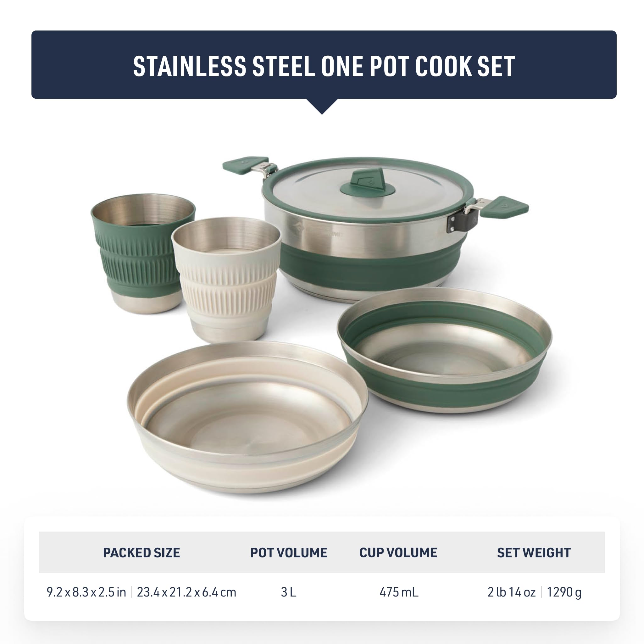 Amazon.com : Sea to Summit Detour Stainless Steel One Pot Cook Set