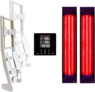 2x Infrarotstrahler InfraROTmed 500W + Steuerung + 2x Lehne Tiefenwärme Vollspektrumstrahler für Sauna und Infrarotkabine, zum Nachrüsten oder Selberbauen