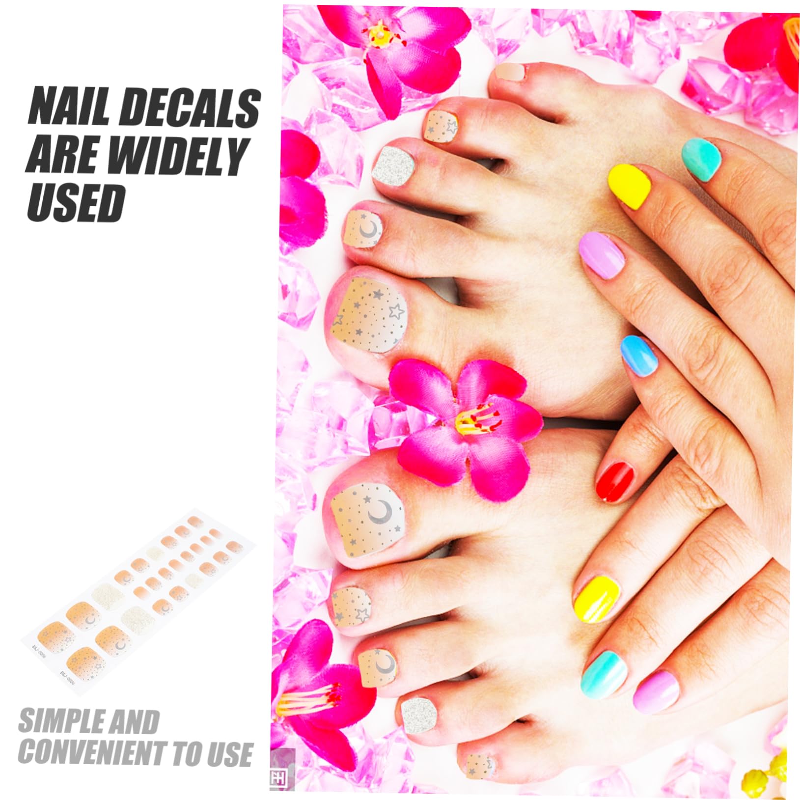 2 Set Strisce Adesive per Unghie Gel Decorazioni per Unghie Eleganti e Fashion Adatte Matrimoni e Eventi per Naturali e Falsi
