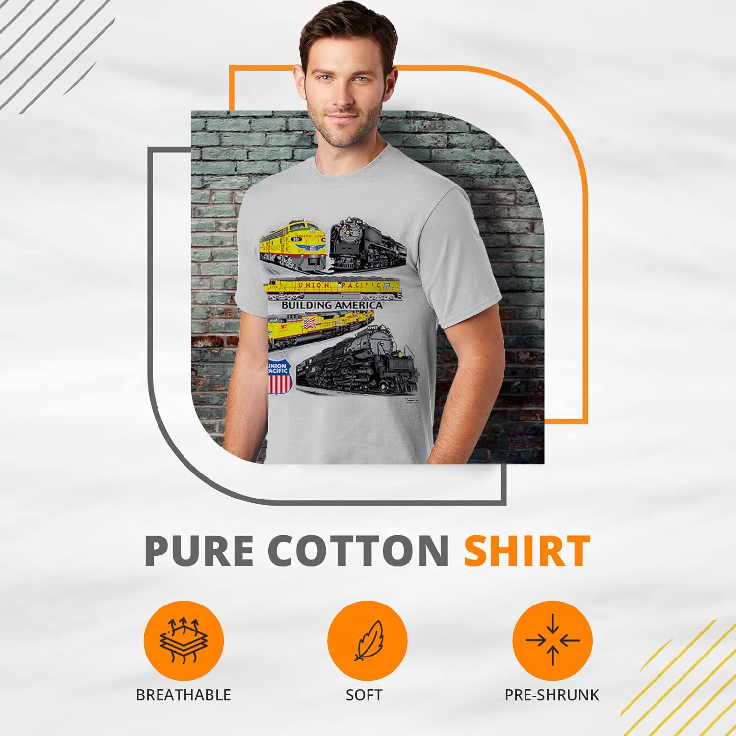 Daylight Sales Union Pacific Collage Authentic Railroad T-Shirt [64] - Image 6