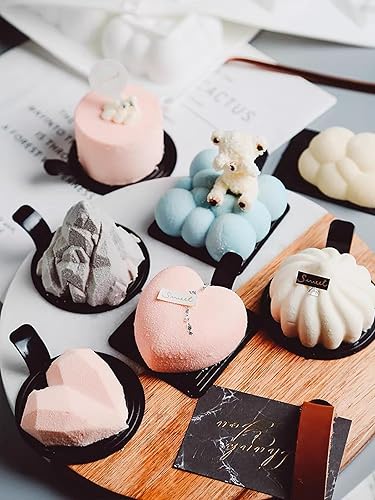 Miniatura 5 de Molde para hornear de silicona con forma de corazón 3D para postre francés (15 cavidades)