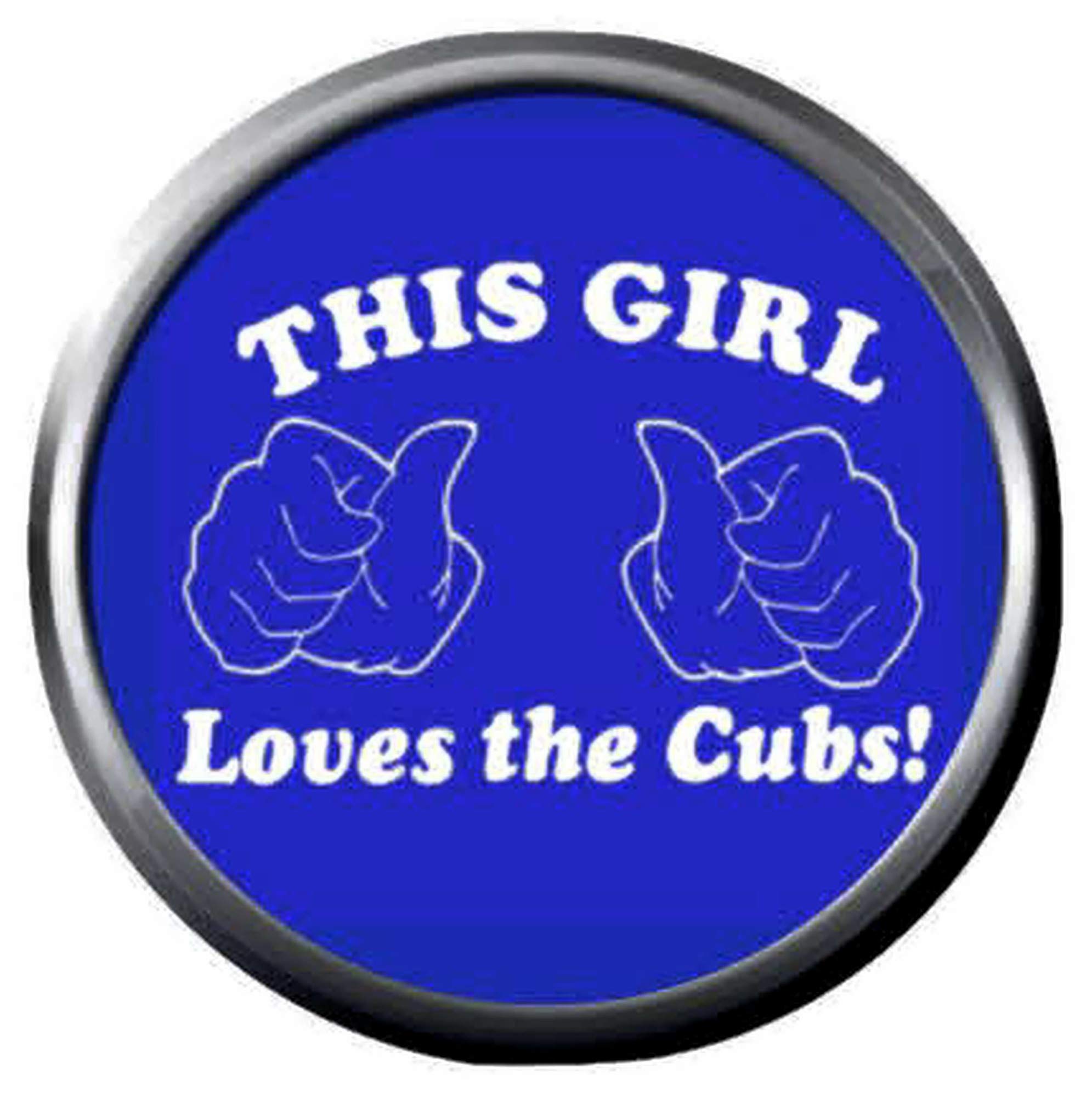 Loves The Chicago Cubs Baseball MLB Team Logo 18MM - 20MM Snap Jewelry Charm