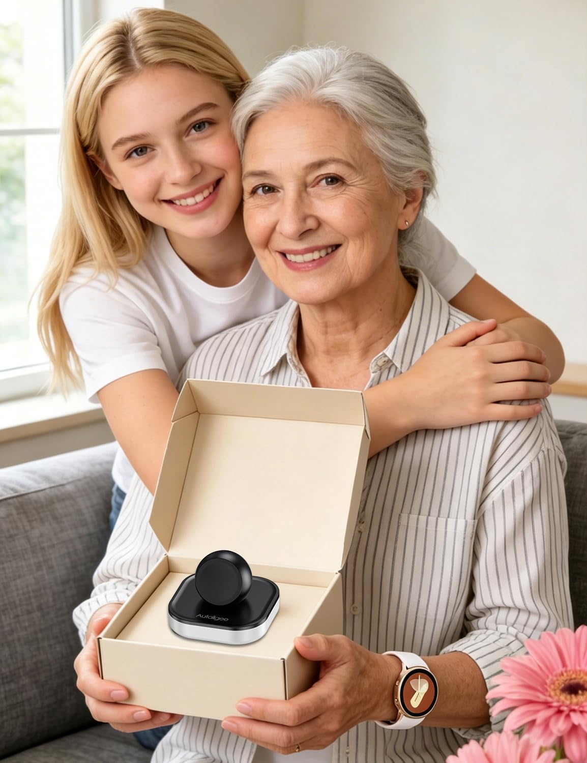 Supporto di ricarica per Samsung Galaxy Watch, dock di ricarica magnetico con luce e cavo USB per orologio 8/8 Classic/Ultra (2025)/Ultra/7/6/6 Classic/5/5 Pro/4/4 Classic/3/Active/FE