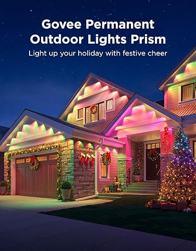 Miniatura 3 de Govee Prisma de luces permanentes para exteriores, 100 pies con 36 cabezales de iluminación de triple color, más de 100 modos de escena, hasta 60 lm