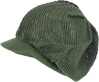 Armycrew Cool Mesh Dreadlock Rasta Beanie Visor