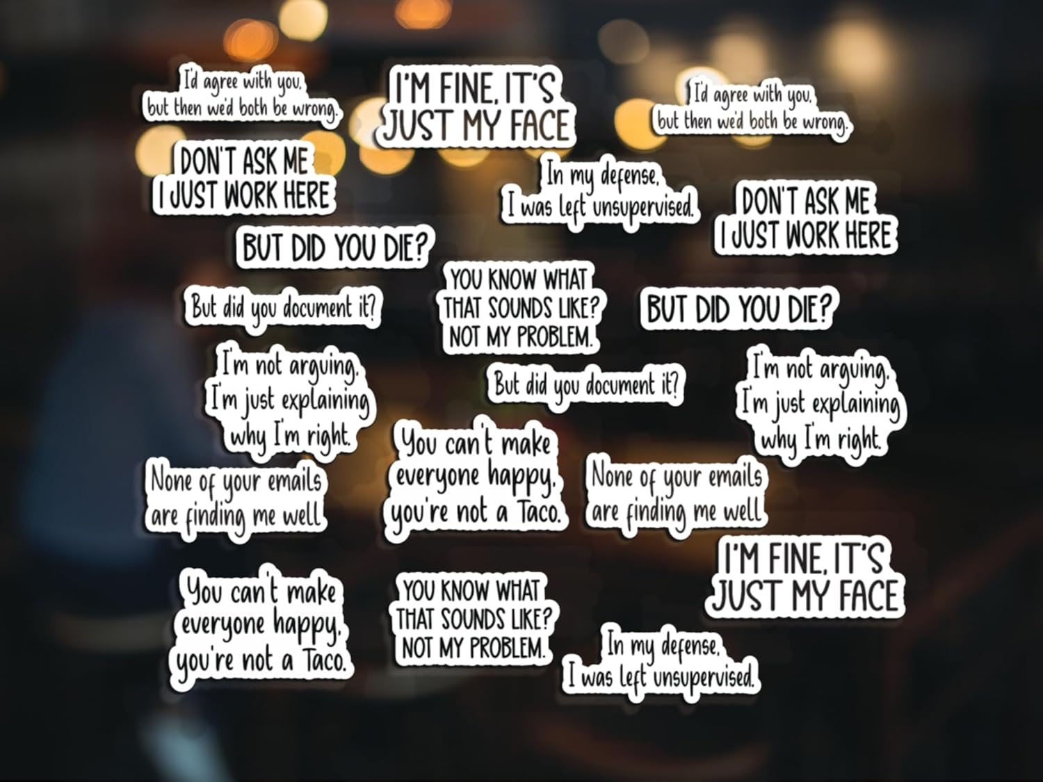 | Funny Work Stickers for Adults 20 Pcs, (10 Stickers x 2) - Strong Adhesive, Funny Laptop Decals - But Did You Die Sticker, But Did You Document It Sticker and Others - Image 8