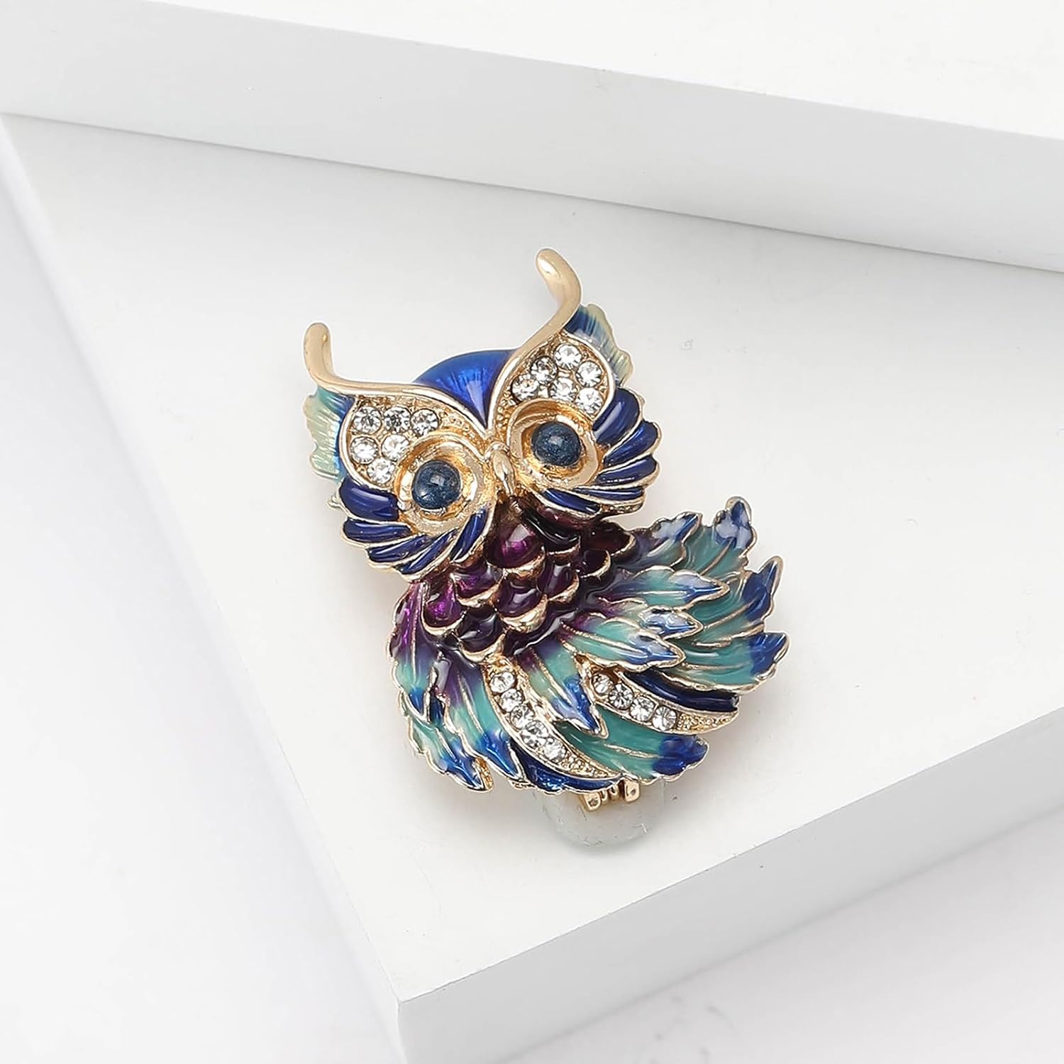 Enamel Bird Brooch for Women Rhinestones Owl/Hummingbird/Eagle/Toucan Lapel Pin Cute Bird Brooches Jewelry Gifts for Mom Wife