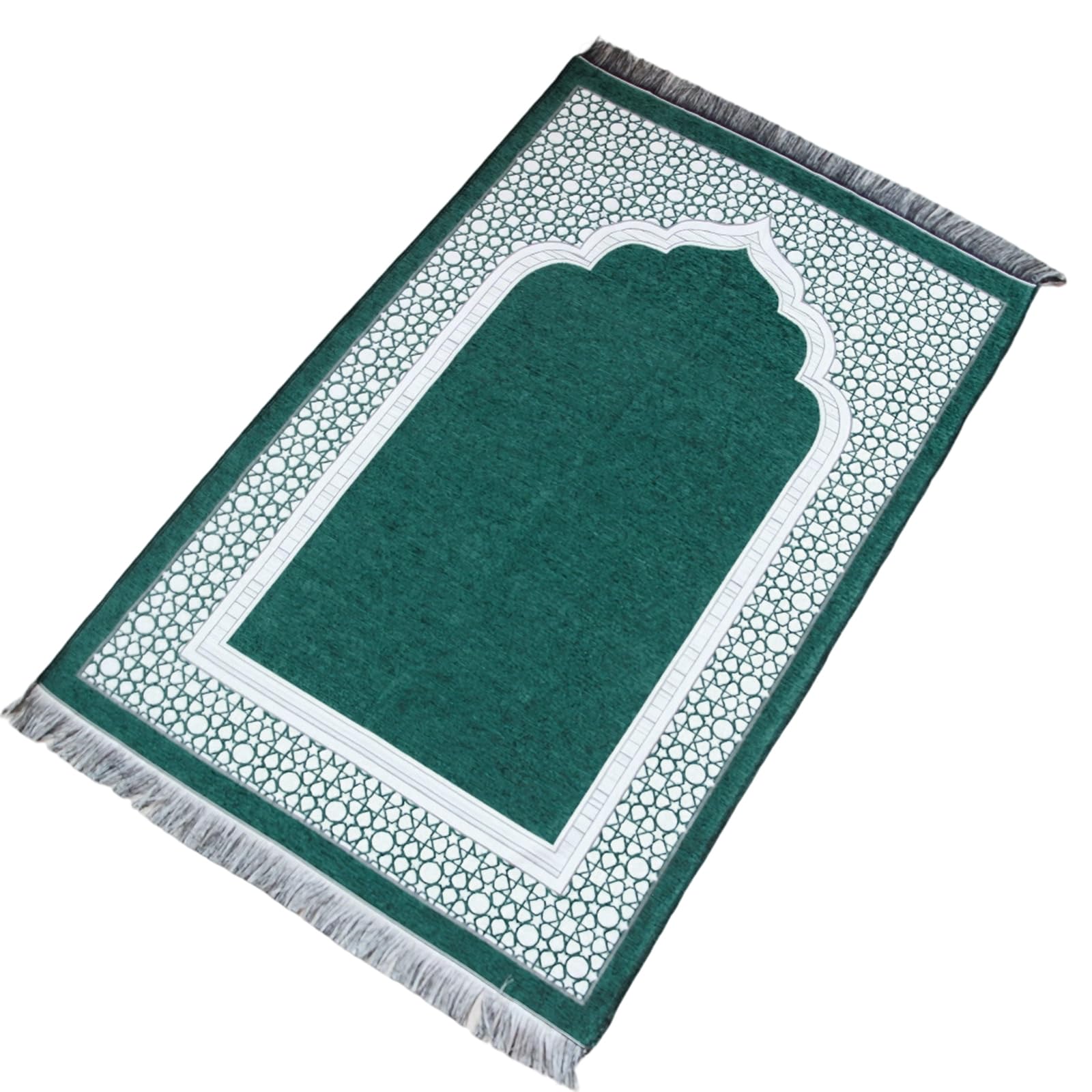 HZBB Foldable Portable Prayer Mat Islamics Woven Arabic Pattern Pray Rug Blanket with Tassels for Men Women and Children Muslims Islamics Prayer Rug