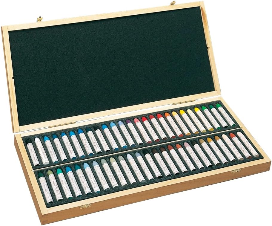 SENNELIER Oil French Pastel for Professional Artists, Picaso Wooden Box Set of 50